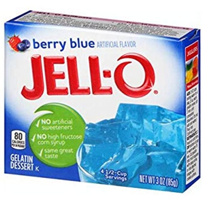 Jell-O Berry Blue Gelatin Dessert Jell-O 3oz 85g